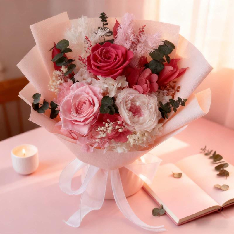 Preserved Flowers Bouquets, Flowers for Delivery Real Preserved Flowers Roses Bouquets Anniversary Graduation Birthday Gifts for Women Her Mom Grandma Wife Friends