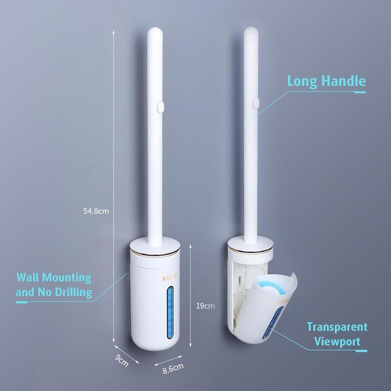 Disposable Toilet Brush, Toilet Bowl Cleaner Brush Starter Kit, Toilet Bowl Cleaning System with 8 / 24 Wand Refill, 1 Toilet Brush, 1 Storage Caddy and 1 Fragrant Tablet,Cleaning Supplies for Home, Essential Items for Home