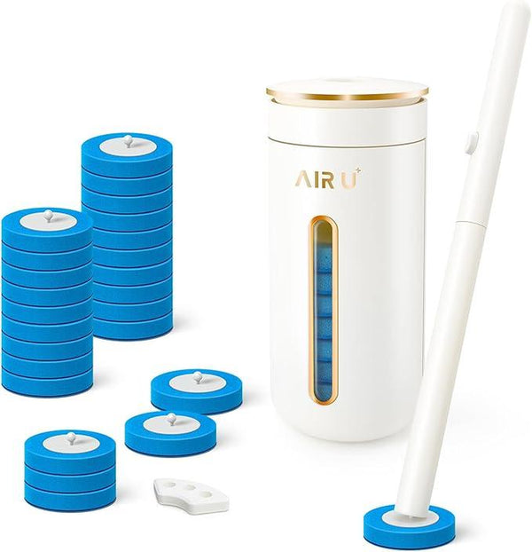Toilet Bowl Cleaning System Kit – Brush, Caddy & Refills