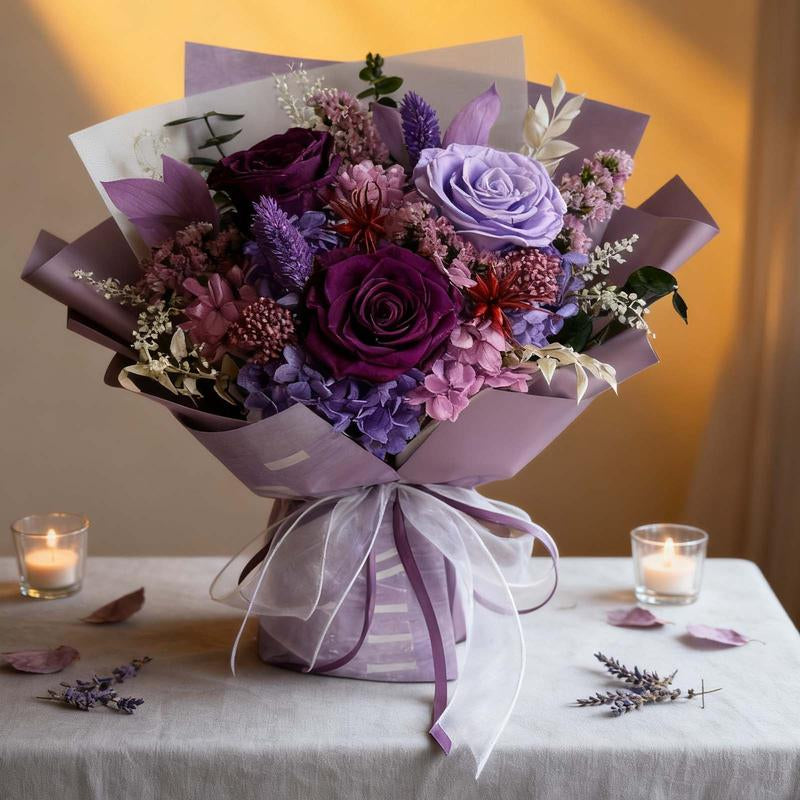 Preserved Flowers Bouquets, Flowers for Delivery Real Preserved Flowers Roses Bouquets Anniversary Graduation Birthday Gifts for Women Her Mom Grandma Wife Friends